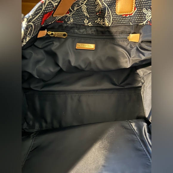 Tory Burch Ella Floral Tote - Navy and Red - Picture 11 of 15